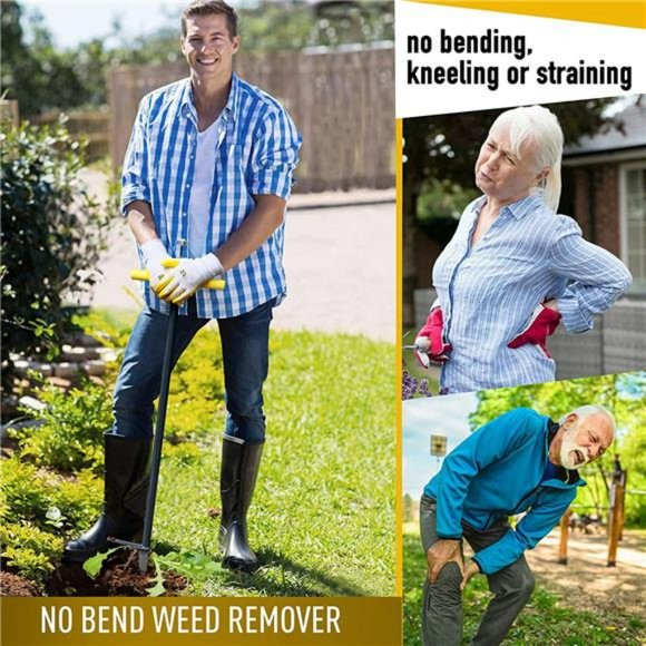 Stand Up Weeder and Weed Puller, Stand Up Weed Puller Tool with Foot Pedal, 4" - Picture 3 of 6